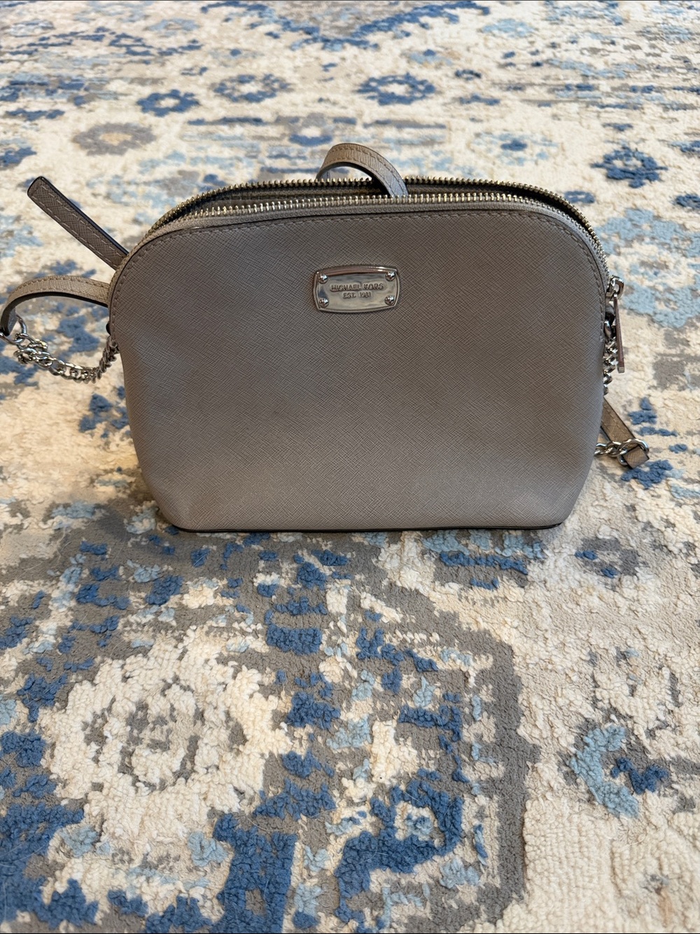 Michael Kors Taupe Saffiano Leather Crossbody Bag